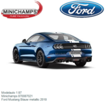 Modelauto 1:87 | Minichamps 870087021 | Ford Mustang Blauw metallic 2018 Modelauto 1:87 | Minichamps 870087021 | Ford Mustang Blauw metallic 2018