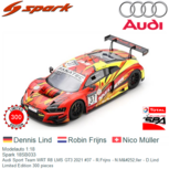 Modelauto 1:18 | Spark 18SB033 | Audi Sport Team WRT R8 LMS GT3 2021 #37 - R.Frijns - N.Müller - D.Lind Modelauto 1:18 | Spark 18SB033 | Audi Sport Team WRT R8 LMS GT3 2021 #37 - R.Frijns - N.Müller - D.Lind