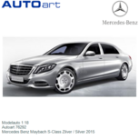Modelauto 1:18 | Autoart 76292 | Mercedes Benz Maybach S-Class Zilver / Silver 2015 Modelauto 1:18 | Autoart 76292 | Mercedes Benz Maybach S-Class Zilver / Silver 2015