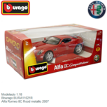 Modelauto 1:18 | Bburago BURA11021R | Alfa Romeo 8C Rood metallic 2007 Modelauto 1:18 | Bburago BURA11021R | Alfa Romeo 8C Rood metallic 2007