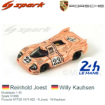 Modelauto 1:43 | Spark S1896 | Porsche 917/20 1971 #23 - R.Joest - W.Kauhsen Modelauto 1:43 | Spark S1896 | Porsche 917/20 1971 #23 - R.Joest - W.Kauhsen