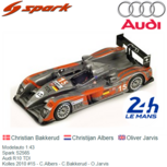Modelauto 1:43 | Spark S2565 | Audi R10 TDI | Kolles 2010 #15 - C.Albers - C.Bakkerud - O.Jarvis Modelauto 1:43 | Spark S2565 | Audi R10 TDI | Kolles 2010 #15 - C.Albers - C.Bakkerud - O.Jarvis