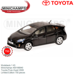 Modelauto 1:43 | Minichamps 400166940 | Toyota Pruis Zwart 2009 Modelauto 1:43 | Minichamps 400166940 | Toyota Pruis Zwart 2009