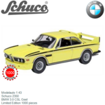 Modelauto 1:43 | Schuco 2350 | BMW 3.0 CSL Geel Modelauto 1:43 | Schuco 2350 | BMW 3.0 CSL Geel