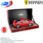 Modelauto 1:18 | BBR Models P1813 | Ferrari 458 Italia F2007 Rood metallic 2009 Modelauto 1:18 | BBR Models P1813 | Ferrari 458 Italia F2007 Rood metallic 2009