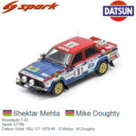 Modelauto 1:43 | Spark S7766 | Datsun Violet 160J GT 1979 #9 - S.Mehta - M.Doughty Modelauto 1:43 | Spark S7766 | Datsun Violet 160J GT 1979 #9 - S.Mehta - M.Doughty