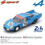 Modelauto 1:43 | Spark S5691 | Alpine A210 1967 #56 - G.Larrousse - P.Depailler Modelauto 1:43 | Spark S5691 | Alpine A210 1967 #56 - G.Larrousse - P.Depailler