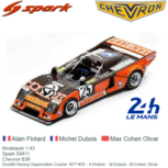 Modelauto 1:43 | Spark S9411 | Chevron B36 | Société Racing Organisation Course 1977 #25 - A.Flotard - M.Dubois - M.Cohen Olivar Modelauto 1:43 | Spark S9411 | Chevron B36 | Société Racing Organisation Course 1977 #25 - A.Flotard - M.Dubois - M.Cohen Olivar
