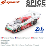 Modelauto 1:43 | Spark S6807 | Spice SE88 C | France Prototeam 1989 #103 - B.Thuner - P.de Thoisy - R.Touroul Modelauto 1:43 | Spark S6807 | Spice SE88 C | France Prototeam 1989 #103 - B.Thuner - P.de Thoisy - R.Touroul