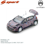Modelauto 1:43 | Spark S5158 | Citroën Motorsport C3 WRC TEST 2017 Modelauto 1:43 | Spark S5158 | Citroën Motorsport C3 WRC TEST 2017