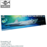Bouwpakket 1:48 | Trumpeter 06801 | U-Boat Type VII-C | Deutsche Kriegs Marine (DKM) #U552 Bouwpakket 1:48 | Trumpeter 06801 | U-Boat Type VII-C | Deutsche Kriegs Marine (DKM) #U552