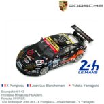 Bouwpakket 1:43 | Provence Miniatures PMA087K | Porsche 911 RSR | T2M Motorsport 2005 #91 - X.Pompidou - J.Blanchemain - Y.Yamagishi Bouwpakket 1:43 | Provence Miniatures PMA087K | Porsche 911 RSR | T2M Motorsport 2005 #91 - X.Pompidou - J.Blanchemain - Y.Yamagishi