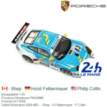 Bouwpakket 1:43 | Provence Miniatures PMA086K | Porsche 911 RSR | Seikel Motorsport 2005 #83 - -.Shep - H.Felbermayer - P.Collin Bouwpakket 1:43 | Provence Miniatures PMA086K | Porsche 911 RSR | Seikel Motorsport 2005 #83 - -.Shep - H.Felbermayer - P.Collin