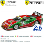 Modelauto 1:43 | Ferrari Collection FCM00032 | Ferrari F40 1995 #41 - R.Monti - G.Ayles - G.Mancini Modelauto 1:43 | Ferrari Collection FCM00032 | Ferrari F40 1995 #41 - R.Monti - G.Ayles - G.Mancini