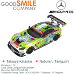 Modelauto 1:18 | Good Smile Company GSGR84684 | Mercedes AMG GT3 GT-300 | Goodsmile Racing Team UKYO 2022 #4 - T.Kataoka - N.Taniguchi Modelauto 1:18 | Good Smile Company GSGR84684 | Mercedes AMG GT3 GT-300 | Goodsmile Racing Team UKYO 2022 #4 - T.Kataoka - N.Taniguchi