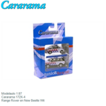 Modelauto 1:87 | Cararama 172X-4 | Range Rover en New Beetle Wit Modelauto 1:87 | Cararama 172X-4 | Range Rover en New Beetle Wit