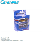 Modelauto 1:87 | Cararama 172X-3 | Range Rover en New Beetle Wit / Oranje Modelauto 1:87 | Cararama 172X-3 | Range Rover en New Beetle Wit / Oranje