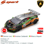 Modelauto 1:43 | Spark SB323 | Lamborghini Huracan GT3 EVO | Orange 1 FFF 2019 #563 - D.Lind - A.Caldarelli - M.Mapelli Modelauto 1:43 | Spark SB323 | Lamborghini Huracan GT3 EVO | Orange 1 FFF 2019 #563 - D.Lind - A.Caldarelli - M.Mapelli