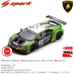Modelauto 1:43 | Spark SB318 | Lamborghini Huracan GT3 EVO | Raton Racing by Target 2019 #29 - C.Lenz - T.Forné - S.Constantini - A.di Folco Modelauto 1:43 | Spark SB318 | Lamborghini Huracan GT3 EVO | Raton Racing by Target 2019 #29 - C.Lenz - T.Forné - S.Constantini - A.di Folco