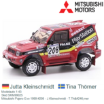 Modelauto 1:43 | Skid SKM99025 | Mitsubishi Pajero Evo 1999 #208 Paris - Dakar Modelauto 1:43 | Skid SKM99025 | Mitsubishi Pajero Evo 1999 #208 Paris - Dakar