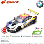 Modelauto 1:43 | Spark SG755 | BMW M6 GT3 | Schubert Motorsport 2021 #20 - S.Dusseldorp - J.Klingmann - J.Krohn - A.Sims Modelauto 1:43 | Spark SG755 | BMW M6 GT3 | Schubert Motorsport 2021 #20 - S.Dusseldorp - J.Klingmann - J.Krohn - A.Sims