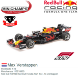 Modelauto 1:18 | Minichamps 110210833 | Red Bull RB16B Red Bull Honda 2021 #33 - M.Verstappen Modelauto 1:18 | Minichamps 110210833 | Red Bull RB16B Red Bull Honda 2021 #33 - M.Verstappen