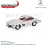 Modelauto 1:18 | Minichamps 180039000 | Mercedes Benz 300 SL Gullwing W198 Zilver metallic 1954 Modelauto 1:18 | Minichamps 180039000 | Mercedes Benz 300 SL Gullwing W198 Zilver metallic 1954