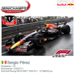 Modelauto 1:18 | Minichamps 110222711 | Red Bull Racing RB18 RBPT 2022 #11 - S.Pérez Modelauto 1:18 | Minichamps 110222711 | Red Bull Racing RB18 RBPT 2022 #11 - S.Pérez