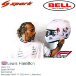 Helm 1:5 | Spark 5HF081 | Bell Helmet | Mercedes AMG F1 2022 #44 - L.Hamilton Helm 1:5 | Spark 5HF081 | Bell Helmet | Mercedes AMG F1 2022 #44 - L.Hamilton