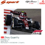Modelauto 1:43 | Spark S8518 | Alfa Romeo F1 C42 2022 #24 - Z.GuanYu Modelauto 1:43 | Spark S8518 | Alfa Romeo F1 C42 2022 #24 - Z.GuanYu