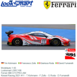 Modelauto 1:43 | Looksmart LSRC108 | Ferrari 488 GT3 PRO-AM | Kessel Racing 2021 #11 - T.Kohmann - F.Zollo - G.Roda - D.Fumanelli Modelauto 1:43 | Looksmart LSRC108 | Ferrari 488 GT3 PRO-AM | Kessel Racing 2021 #11 - T.Kohmann - F.Zollo - G.Roda - D.Fumanelli