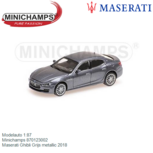 Modelauto 1:87 | Minichamps 870123002 | Maserati Ghibli Grijs metallic 2018 Modelauto 1:87 | Minichamps 870123002 | Maserati Ghibli Grijs metallic 2018