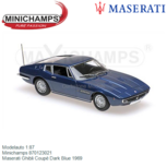 Modelauto 1:87 | Minichamps 870123021 | Maserati Ghibli Coupé Dark Blue 1969 Modelauto 1:87 | Minichamps 870123021 | Maserati Ghibli Coupé Dark Blue 1969
