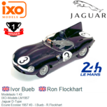 Modelauto 1:43 | IXO-Models LM1957 | Jaguar D-Type | Ecurie Ecosse 1957 #3 - I.Bueb - R.Flockhart Modelauto 1:43 | IXO-Models LM1957 | Jaguar D-Type | Ecurie Ecosse 1957 #3 - I.Bueb - R.Flockhart