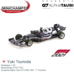 Modelauto 1:43 | Minichamps 417211722 | Scuderia Alpha Tauri AT2 2021 #22 - Y.Tsunoda Modelauto 1:43 | Minichamps 417211722 | Scuderia Alpha Tauri AT2 2021 #22 - Y.Tsunoda
