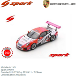 Modelauto 1:43 | Spark UK004 | Porsche 911 GT3 Cup 2018 #11 - T.Ellinas Modelauto 1:43 | Spark UK004 | Porsche 911 GT3 Cup 2018 #11 - T.Ellinas