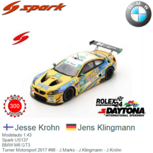 Modelauto 1:43 | Spark US137 | BMW M6 GT3 | Turner Motorsport 2017 #96 - J.Marks - J.Klingmann - J.Krohn Modelauto 1:43 | Spark US137 | BMW M6 GT3 | Turner Motorsport 2017 #96 - J.Marks - J.Klingmann - J.Krohn