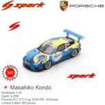 Modelauto 1:43 | Spark SJ066 | Porsche 911 GT3 Cup 2018 #78 - M.Kondo Modelauto 1:43 | Spark SJ066 | Porsche 911 GT3 Cup 2018 #78 - M.Kondo