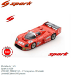 Modelauto 1:43 | Spark SJ096 | JTK 63C 1988 #151 - J.Yoneyama - K.Misaki Modelauto 1:43 | Spark SJ096 | JTK 63C 1988 #151 - J.Yoneyama - K.Misaki