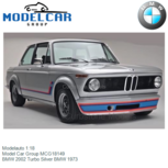 Modelauto 1:18 | Model Car Group MCG18149 | BMW 2002 Turbo Silver BMW 1973 Modelauto 1:18 | Model Car Group MCG18149 | BMW 2002 Turbo Silver BMW 1973