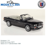 Modelauto 1:18 | Model Car Group 18277 | Alpina C2 2.7 Cabriolet Black 1986 Modelauto 1:18 | Model Car Group 18277 | Alpina C2 2.7 Cabriolet Black 1986