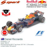 Modelauto 1:18 | Spark 18S310 | Red Bull Racing RB13 Tag Heuer 2017 #3 - D.Ricciardo Modelauto 1:18 | Spark 18S310 | Red Bull Racing RB13 Tag Heuer 2017 #3 - D.Ricciardo