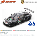 Modelauto 1:18 | Spark 18S674 | Porsche GT Team 911 RSR-19 2020 #92 - L.Vanthoor - M.Christensen - K.Estre Modelauto 1:18 | Spark 18S674 | Porsche GT Team 911 RSR-19 2020 #92 - L.Vanthoor - M.Christensen - K.Estre
