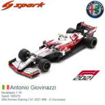 Modelauto 1:18 | Spark 18S579 | Alfa Romeo Racing C41 2021 #99 - A.Giovinazzi Modelauto 1:18 | Spark 18S579 | Alfa Romeo Racing C41 2021 #99 - A.Giovinazzi