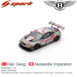 Modelauto 1:18 | Spark 18SP050 | Hard Memory Bentley Team Absolute Continental GT3 2017 #9 - A.Imperatori - H.Geng Modelauto 1:18 | Spark 18SP050 | Hard Memory Bentley Team Absolute Continental GT3 2017 #9 - A.Imperatori - H.Geng