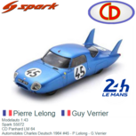 Modelauto 1:43 | Spark S5072 | CD Panhard LM 64 | Automobiles Charles Deutsch 1964 #45 - P.Lelong - G.Verrier Modelauto 1:43 | Spark S5072 | CD Panhard LM 64 | Automobiles Charles Deutsch 1964 #45 - P.Lelong - G.Verrier