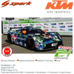 Modelauto 1:43 | Spark SG779 | KTM X-Bow GT4 | Teichmann Racing 2021 #60 - L.Kraihamer - S.Brodmerkel - K.Teichmann - E.Kara-Osman Modelauto 1:43 | Spark SG779 | KTM X-Bow GT4 | Teichmann Racing 2021 #60 - L.Kraihamer - S.Brodmerkel - K.Teichmann - E.Kara-Osman