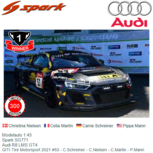 Modelauto 1:43 | Spark SG771 | Audi R8 LMS GT4 | GITI Tire Motorsport 2021 #53 - C.Schreiner - C.Nielsen - C.Martin - P.Mann Modelauto 1:43 | Spark SG771 | Audi R8 LMS GT4 | GITI Tire Motorsport 2021 #53 - C.Schreiner - C.Nielsen - C.Martin - P.Mann