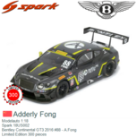 Modelauto 1:18 | Spark 18US002 | Bentley Continental GT3 2016 #88 - A.Fong Modelauto 1:18 | Spark 18US002 | Bentley Continental GT3 2016 #88 - A.Fong
