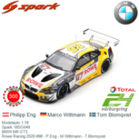 Modelauto 1:18 | Spark 18SG049 | BMW M6 GT3 | Rowe Racing 2020 #98 - P.Eng - M.Wittmann - T.Blomqvist Modelauto 1:18 | Spark 18SG049 | BMW M6 GT3 | Rowe Racing 2020 #98 - P.Eng - M.Wittmann - T.Blomqvist